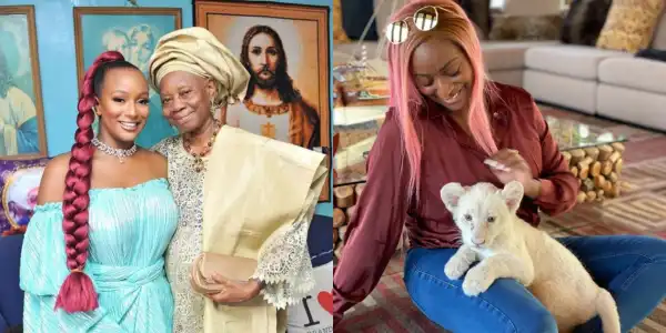 See how Dj Cuppy’s grandma, Lady Doja reacted after Cuppy told her about the new Lion pet (Video)